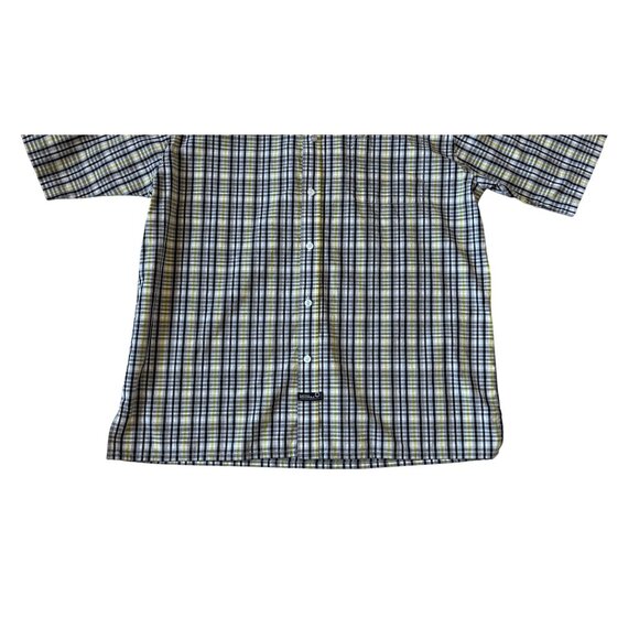 Southpole Mens Plaid Button-Up Short Sleeve Shirt XL Black/Yellow/White/Grey EUC - Picture 3 of 6